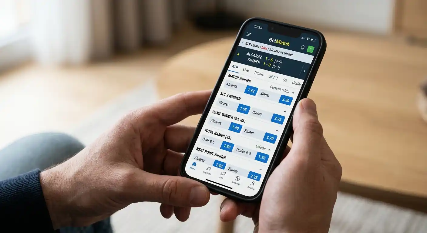 ATP Micro Markets Wetten: Sportradar Punkt-fur-Punkt-Markte auf mobilem Wettinterface