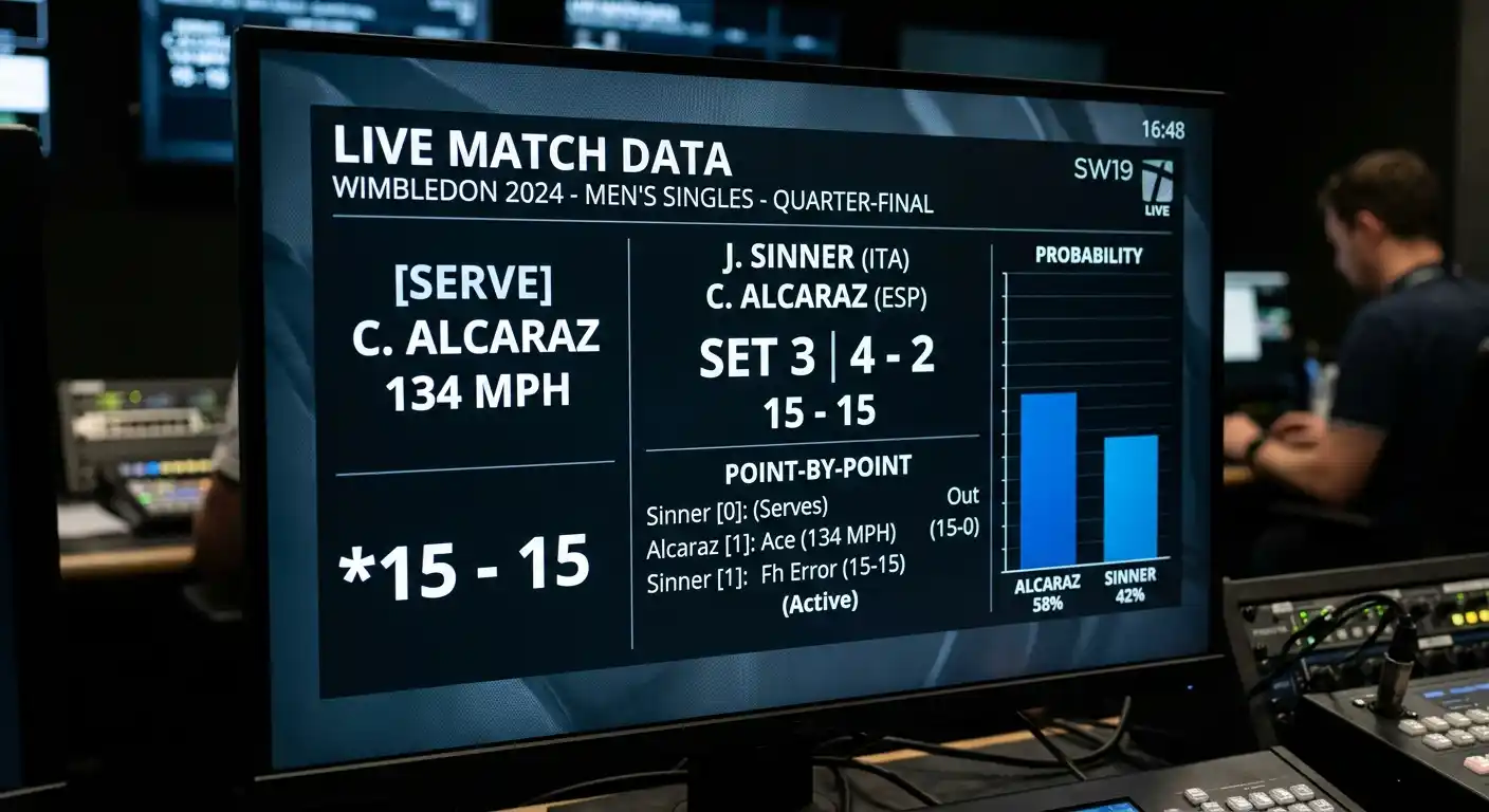 Sportradar Tennis Datenfeed: Echtzeit-Tracking und Quotenmodell ATP-Match