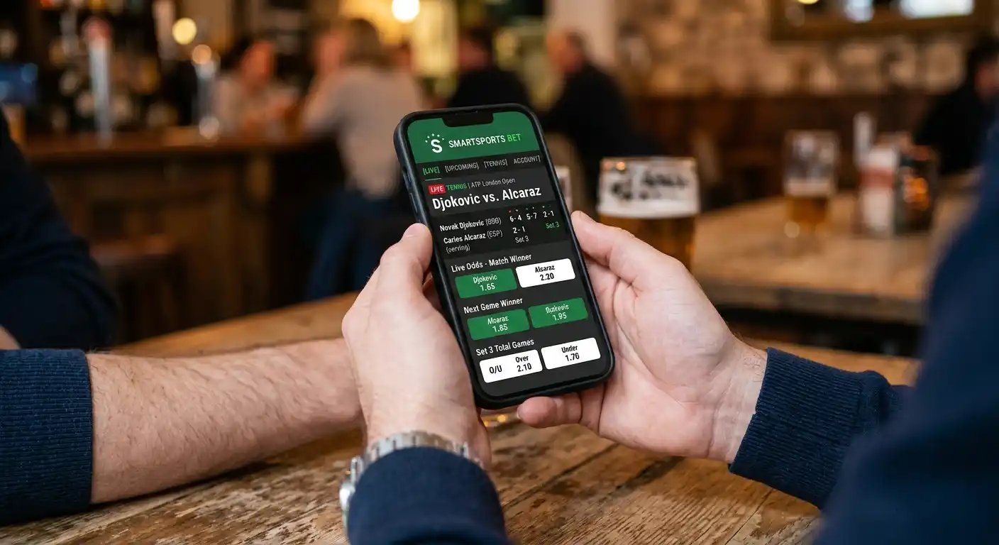 Tennis Handicap Live-Wetten — In-Play-Märkte auf dem Smartphone