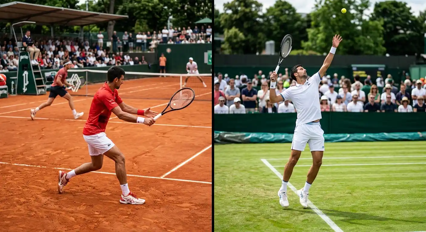 Tennis Over/Under Sätze — Belagvergleich Sand und Rasen ATP
