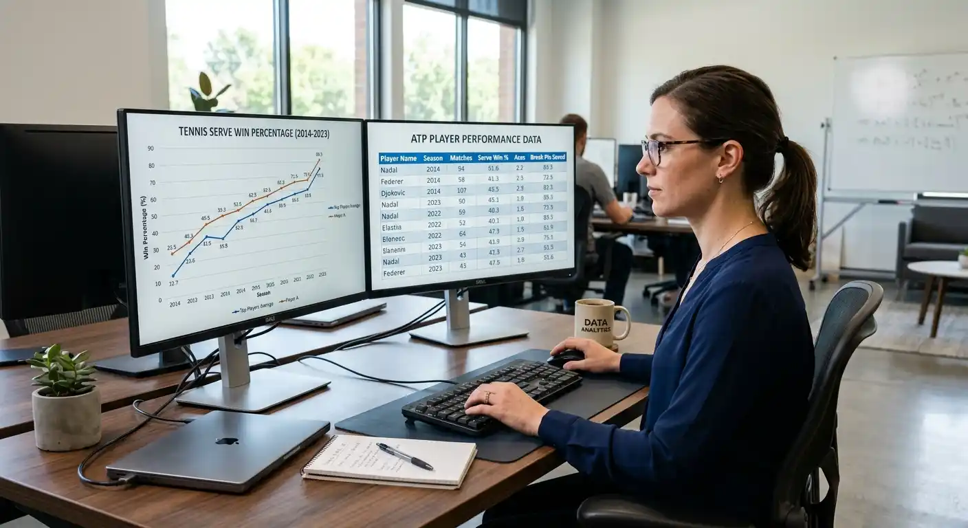 Statistische Modelle Tennis: Servicepunkt-Gewinnquote und probabilistische Matchanalyse ATP