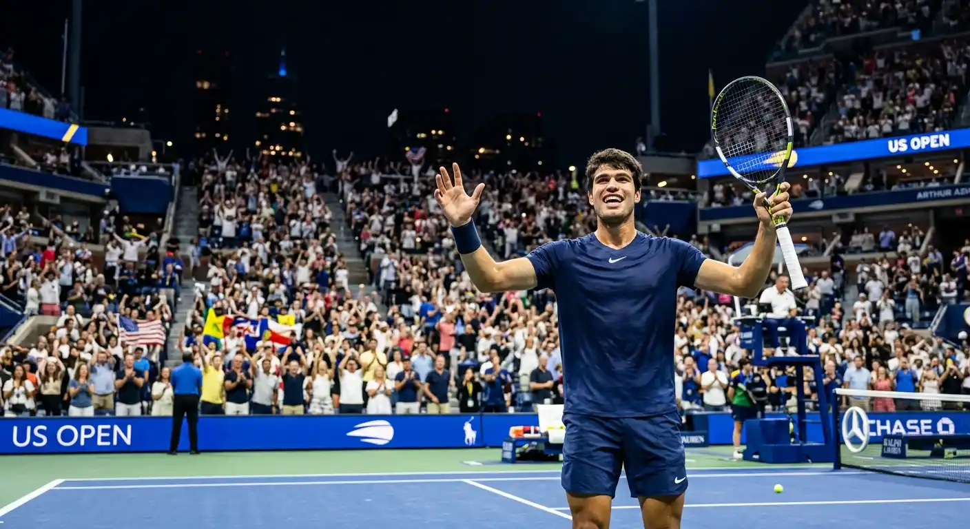US-amerikanischer Tennisspieler mit Rückhalt des heimischen Publikums beim US Open